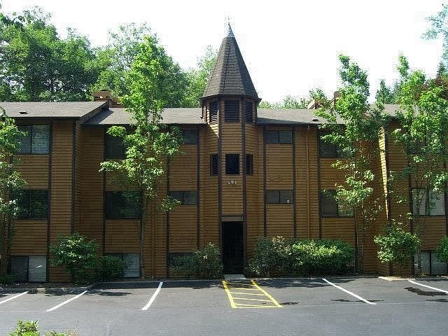 A bell tower in the midst of this wooded paradise!