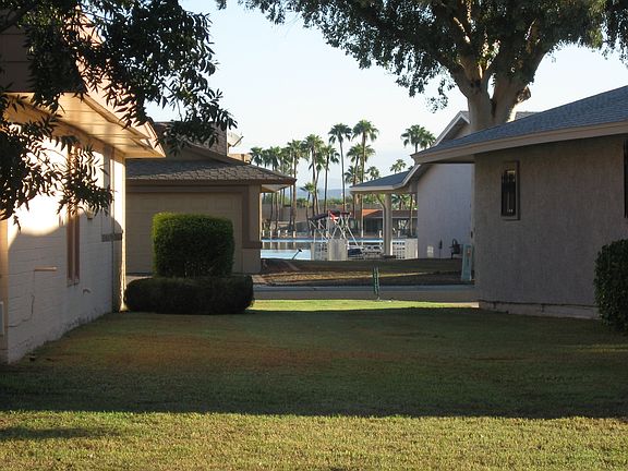 From back patio view of lake