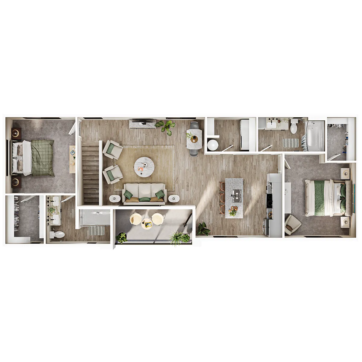 Floor plan 2 Bed/2 Bath