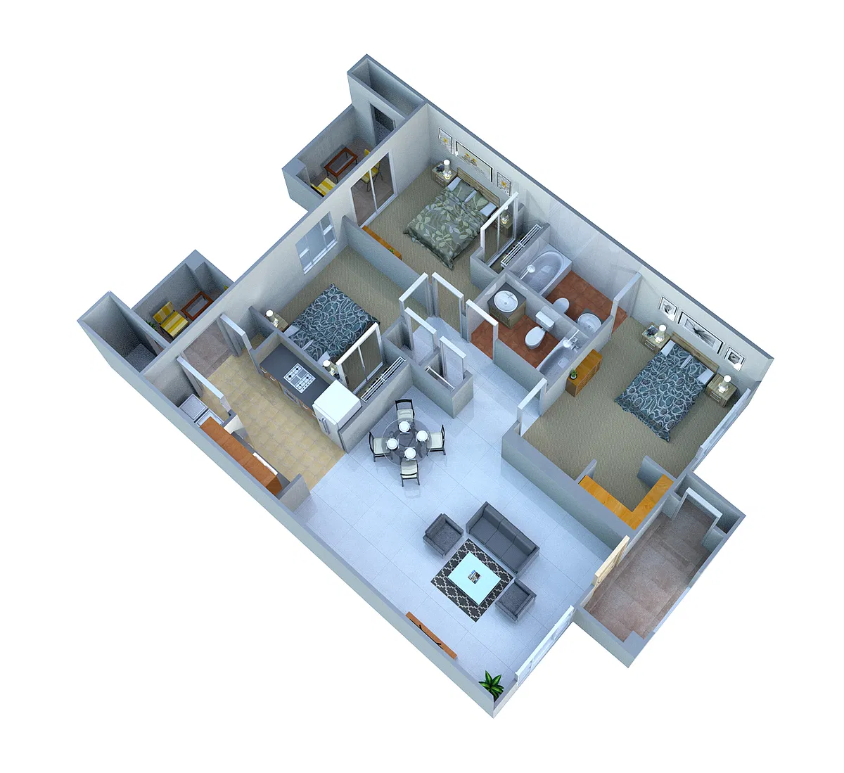 Floor plan 3 Bed 3 Bath