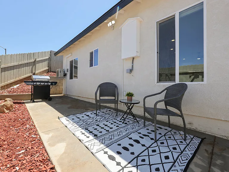 Outdoor Seating with new BBQ grill
