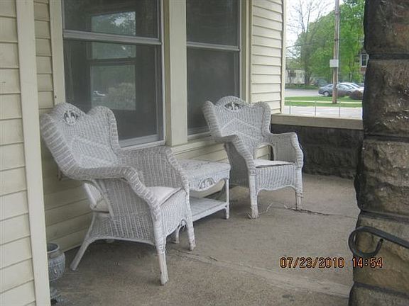 furniture on front porch