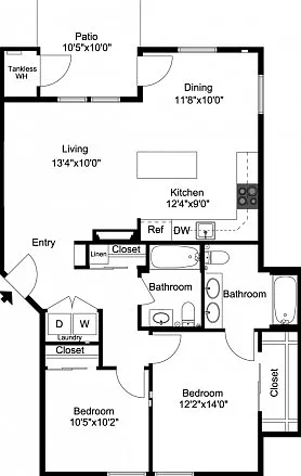 Sapphire - 2 Bedroom, 2 Bathroom Sapphire - 2 Bedroom, 2 Bathroom