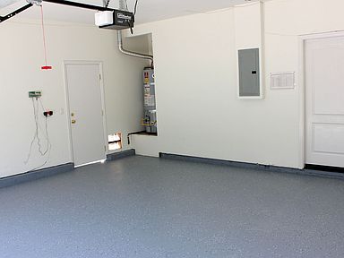 Epoxy floor in double garage
