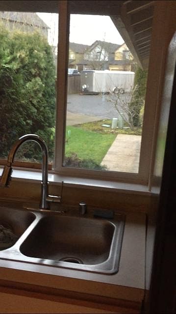 Kitchen sink with window