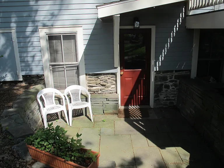 rear patio without table