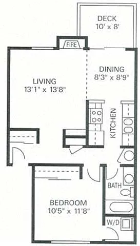 Floor plan 1B 1B