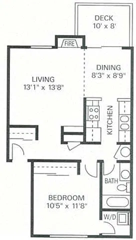 Floor plan 1B 1B