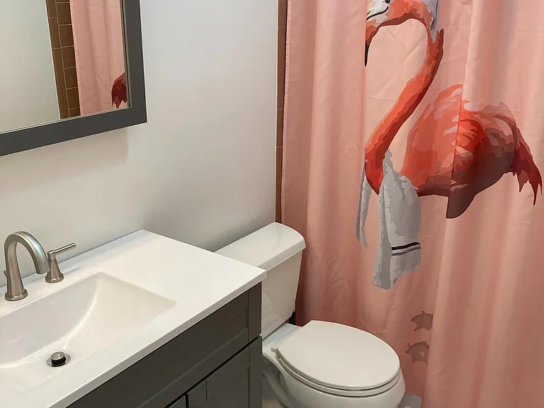 Loads of storage behind mirror.