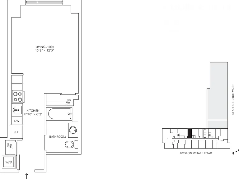 E17 floor plan Watermark Seaport