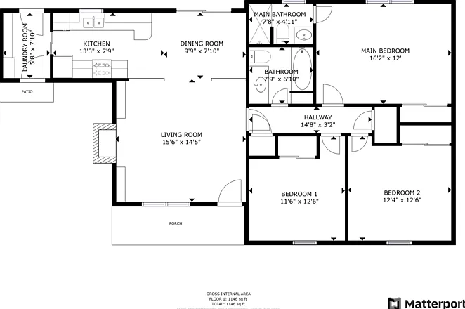 3 bed, 2.0 bath, 1238 sqft, $1,695 — Photo 2