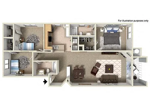 Floor plan E 1,324 SF San Marcos