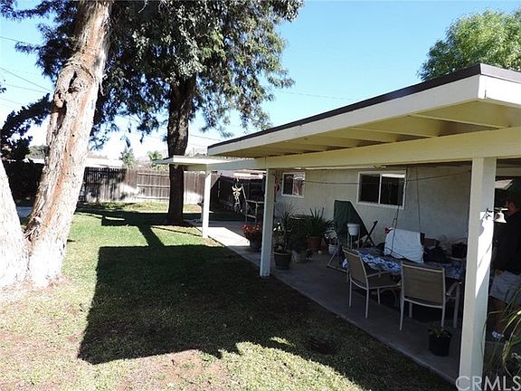 Sizable covered back patio