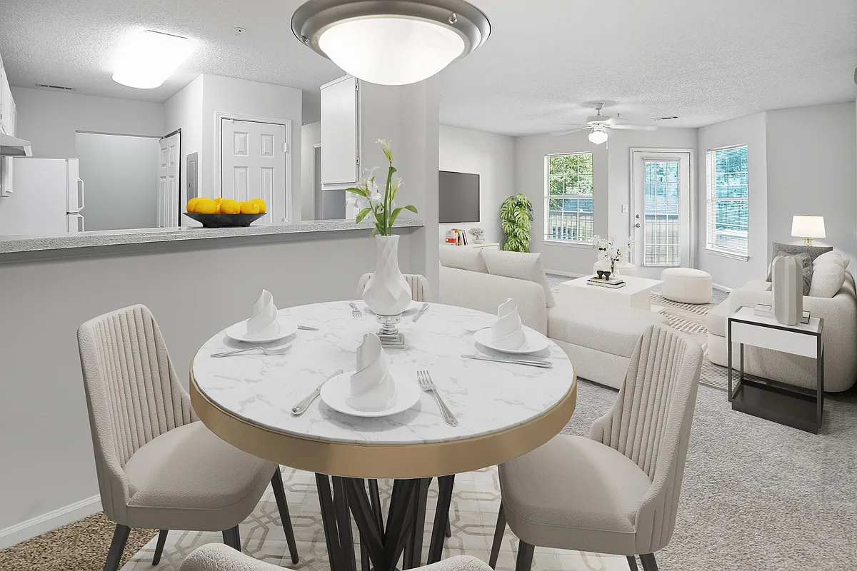 Living Area - Crescent Pointe Apartments