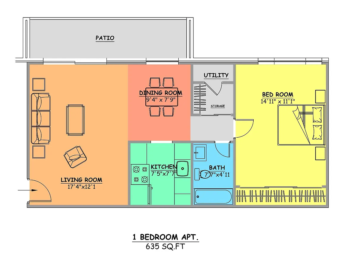 Floor plan 1 Bedroom