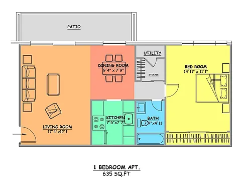 Floor plan 1 Bedroom