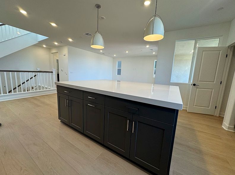 Kitchen island with cabinets