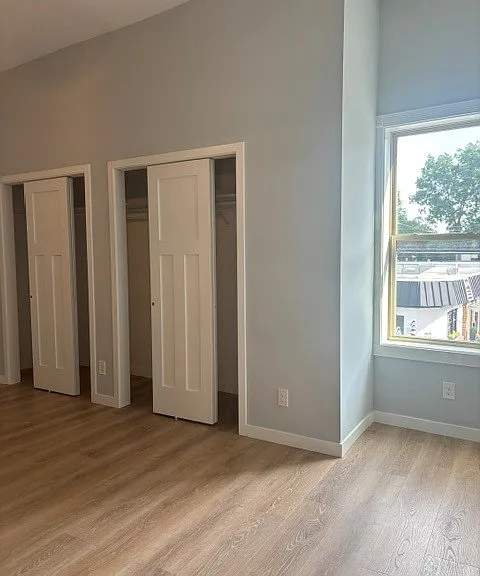 Bedroom #1 with huge closet and a large window overlooking Berlin!