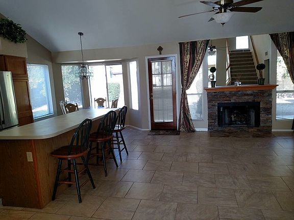 Kitchen and family room
