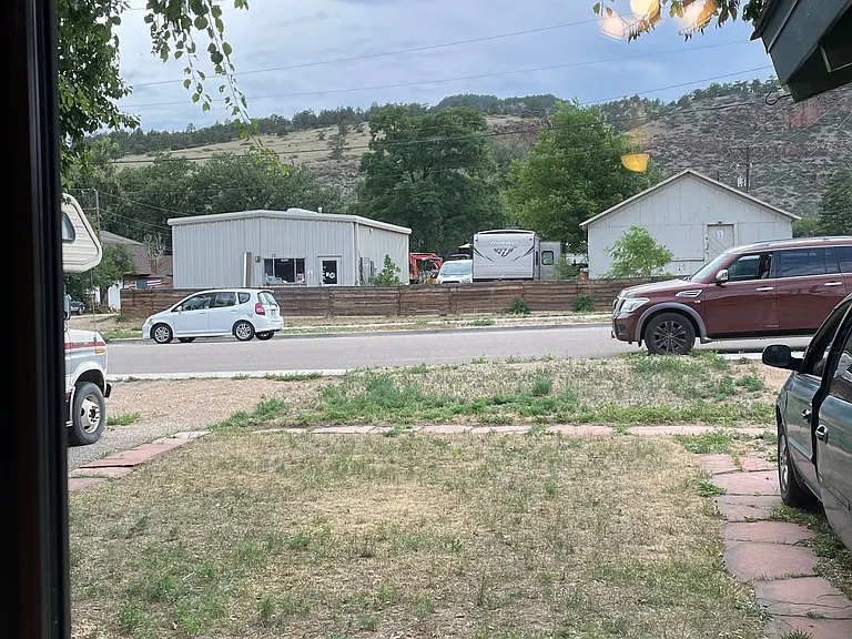 View out the front door to LaVern Johnson Park and 4th Avenue.