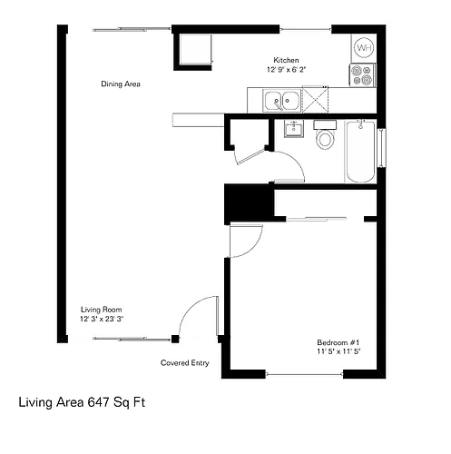 Floor plan One Bedroom