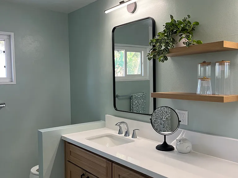 Another view of upstairs bathroom.