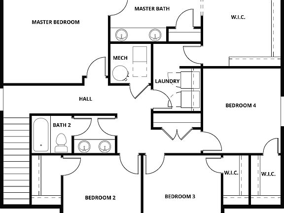 The second floor of the Trinidad has the bedrooms.