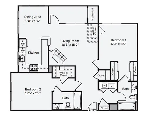 Floor plan BF3-2-2