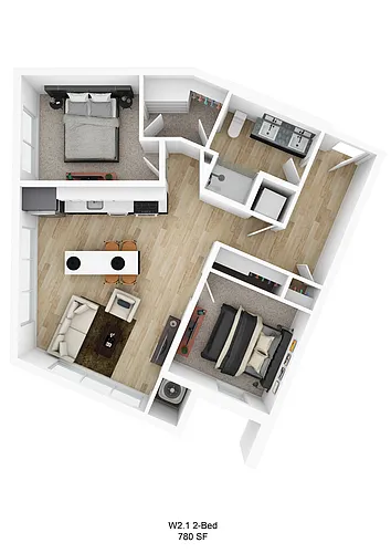 Floor plan Orlin S2.1 (2 Bedroom)