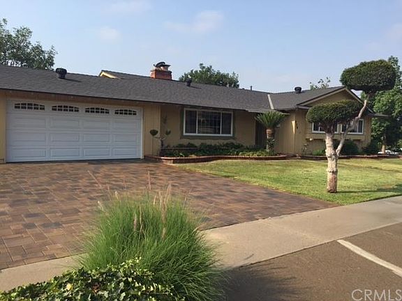 Customized pavers in the driveway.