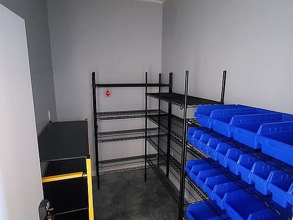 Small shop storage room