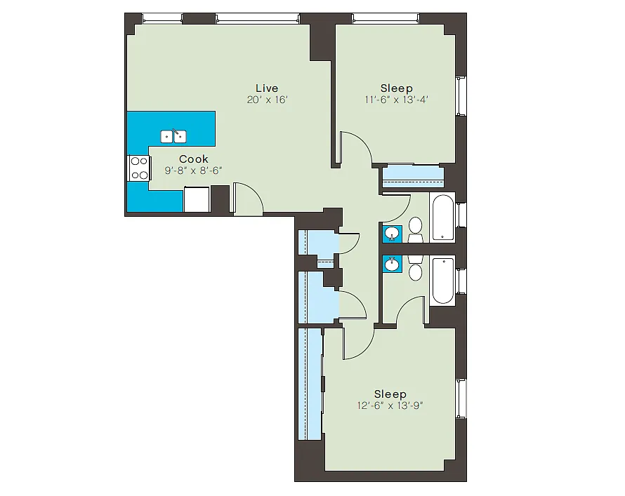 Floor plan 214E-2B116