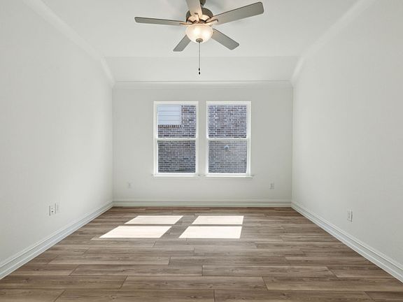 Spacious dining area with large windows