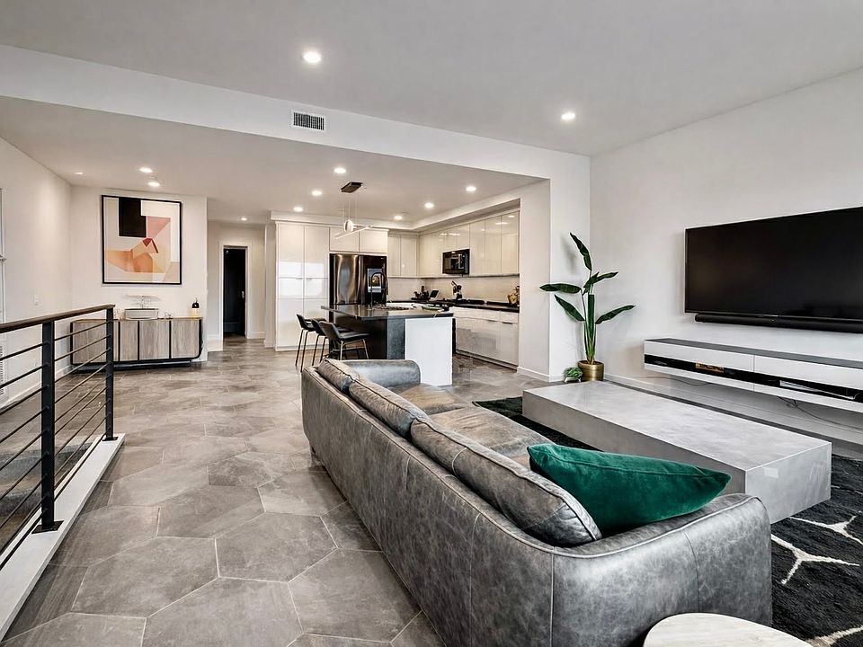 Living room and kitchen