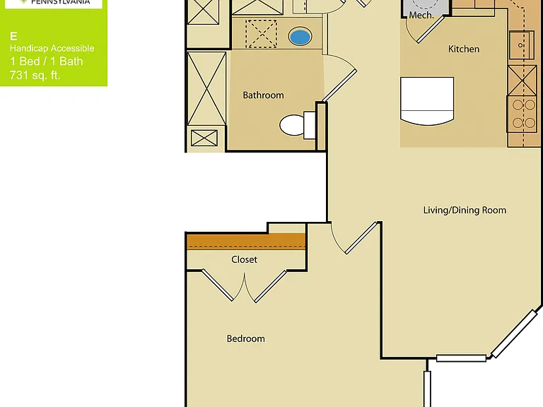 1 Bedroom 1 Bedroom