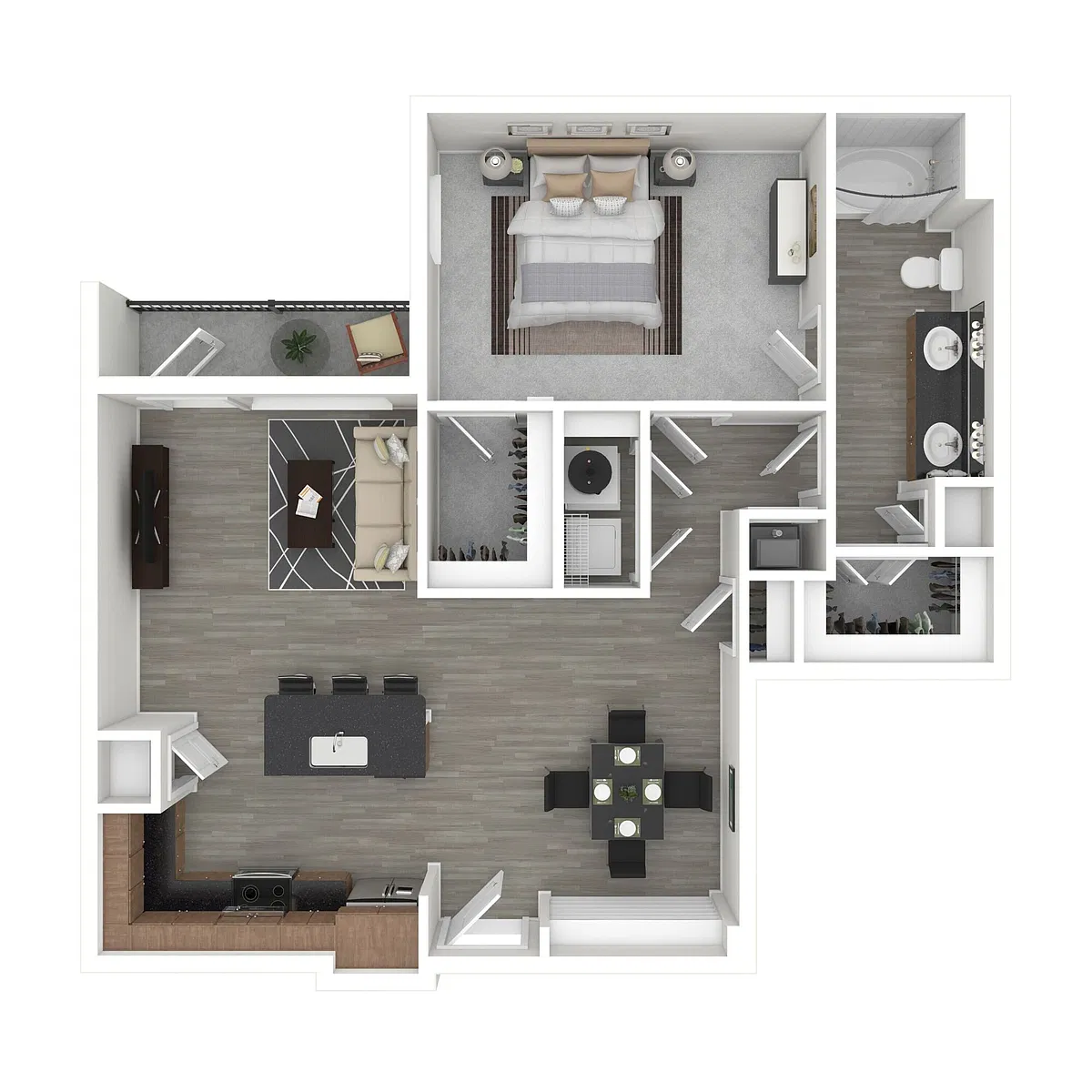 Floor plan 1 Bedroom - A4
