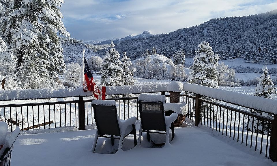 Winter View 2nd Floor Deck 
