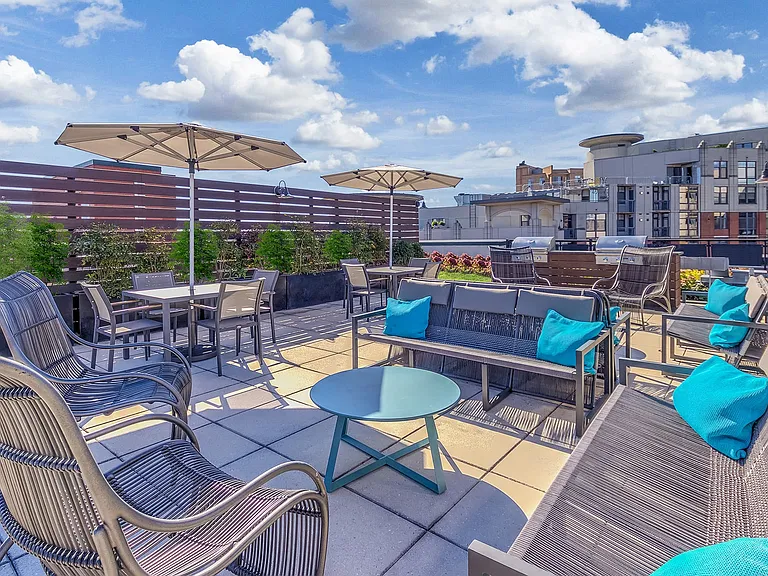 Plenty of rooftop lounge areas