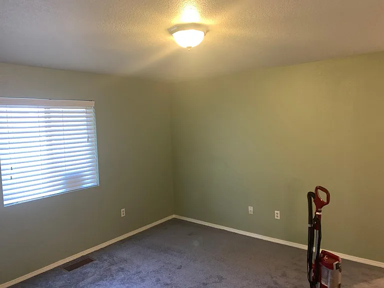 Master bedroom with plush carpet, TV Cable and large Walk-in Closet.