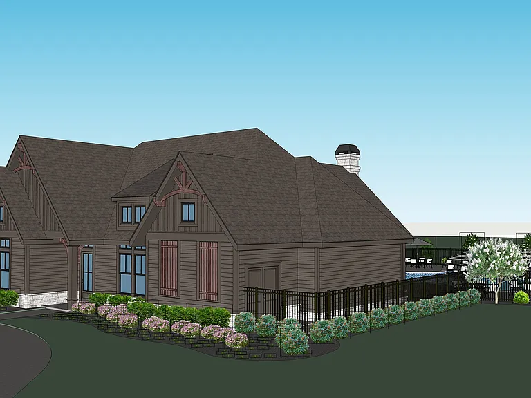 Clubhouse exterior with views of future amenities
