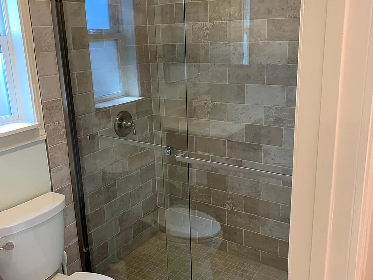 Large custom tiled shower