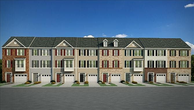 Exterior of the Oakland II with front load garage