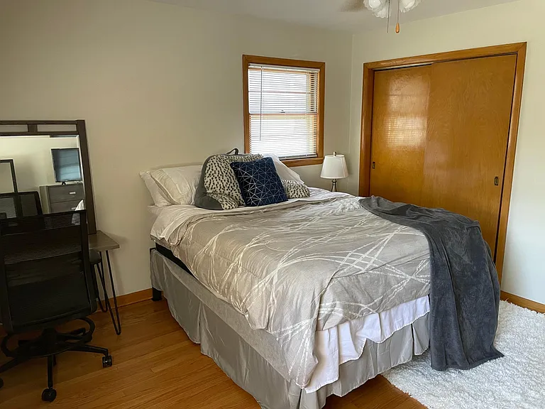 1 of 2 bedrooms. Large enough for king size bed and furniture.