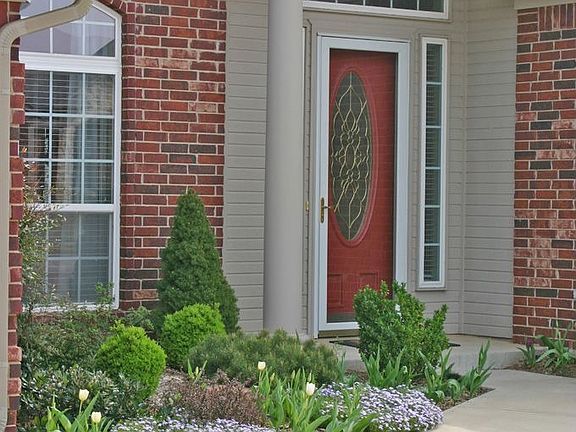 Entry and landscaping