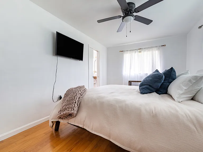 Samsung smart TV in the master bedroom.