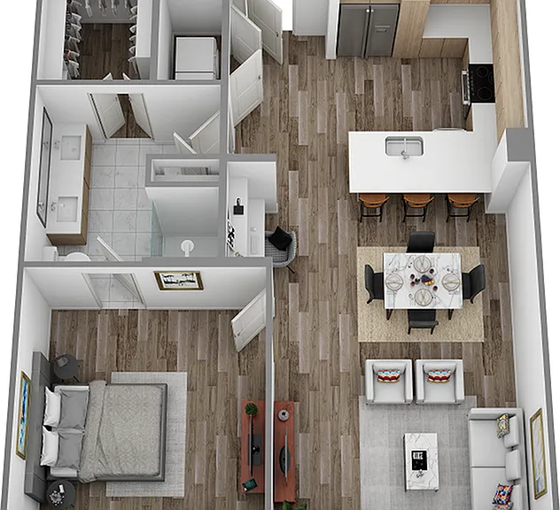 G: 1 bed / 1 bath G: 1 bed / 1 bath