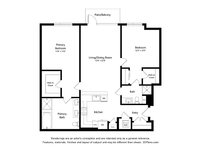 Floor plan 1BR A