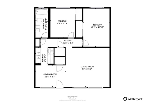 Floor plan Two Bedroom