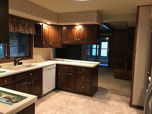 Kitchen view from dining roo