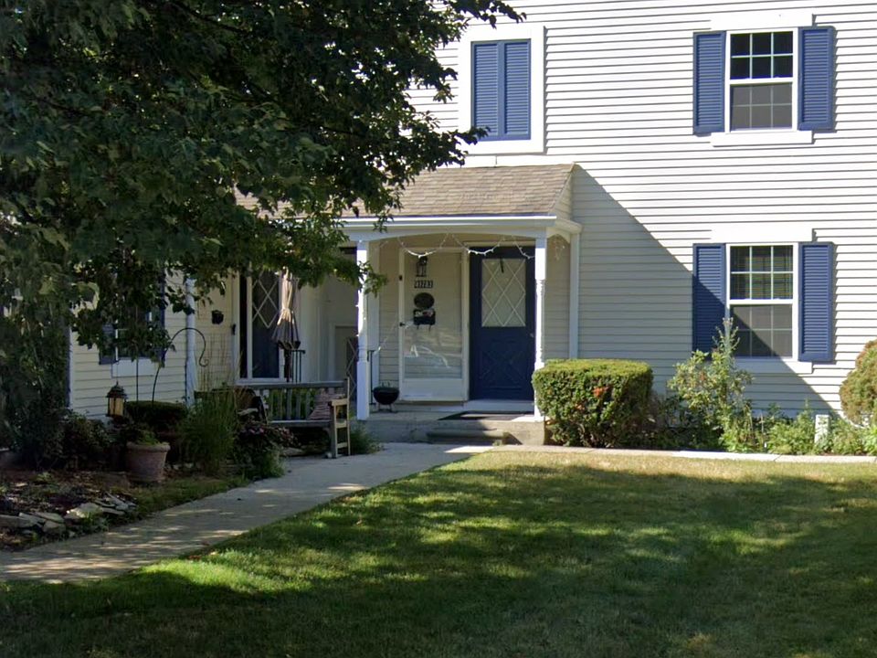 Front door to left